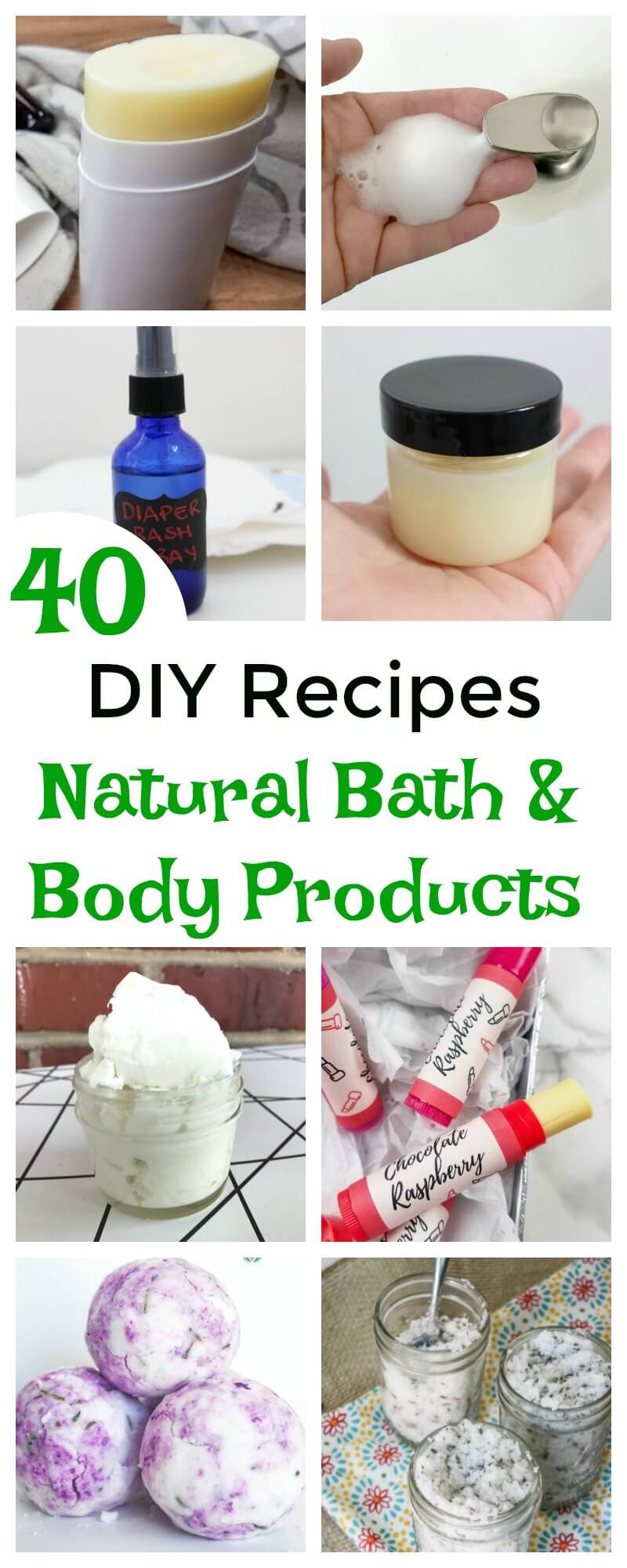 Did you know that most of us come in contact with more than 100 toxic chemicals every morning before we even leave our homes? Make your own DIY bath and body to avoid toxic chemicals and save money. Get this new ebook with 40 recipes for everyone in your family - DIY baby products to DIY self-care products.