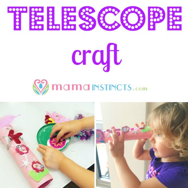 Fun and easy craft that kids can make by themselves. Provides hours of fun exploration. #telescopecraft #craft #kidcraft #crafts #kidactivity