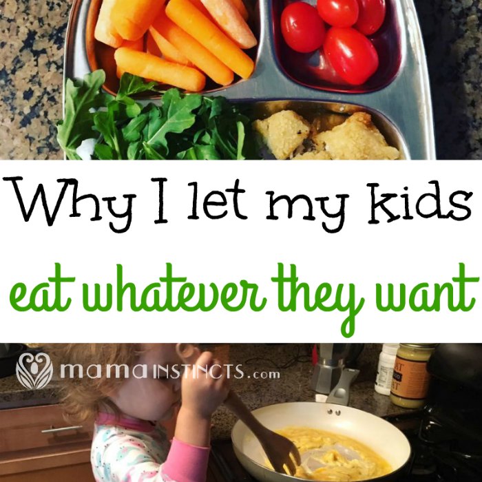 How can you teach your kids to eat healthy and not overeat without forcing or forbidding foods. #parenting #healthykids #organic #healthymeals #meals #familymeals
