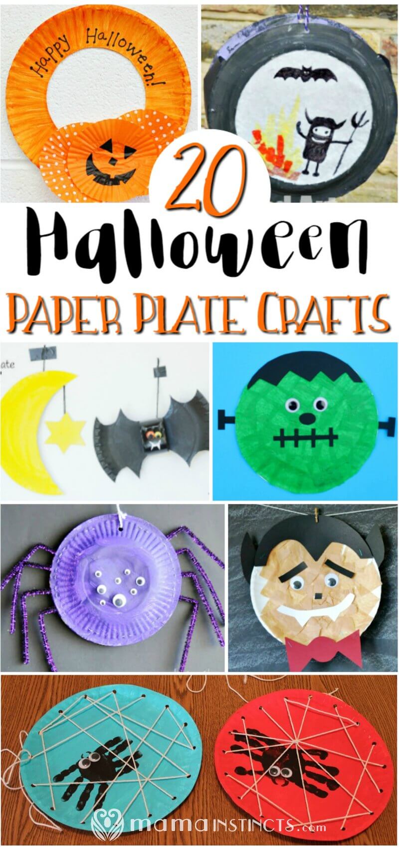 Halloween is the perfect time to make crafts and even more so when they're paper plate crafts. Make these halloween paper plate crafts with your kids today or save this pin for later.