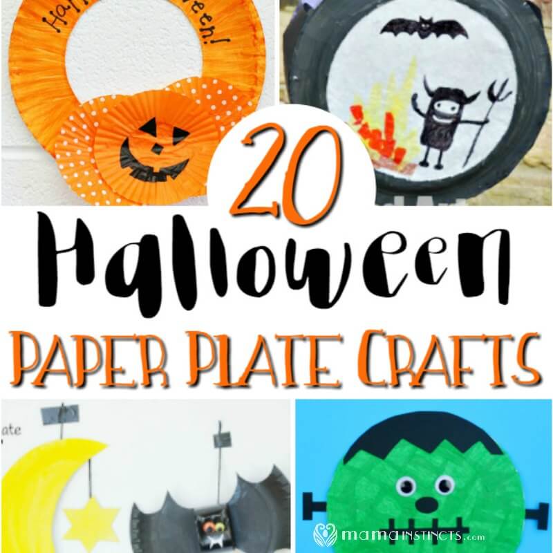 Halloween is the perfect time to make crafts and even more so when they're paper plate crafts. Make these halloween paper plate crafts with your kids today or save this pin for later.