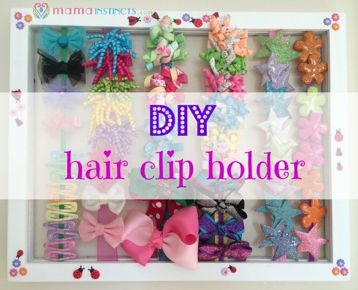 Not sure how to store all those hair clips? Learn how to make a hair clip holder in under 10 minutes with just a picture frame and ribbon.