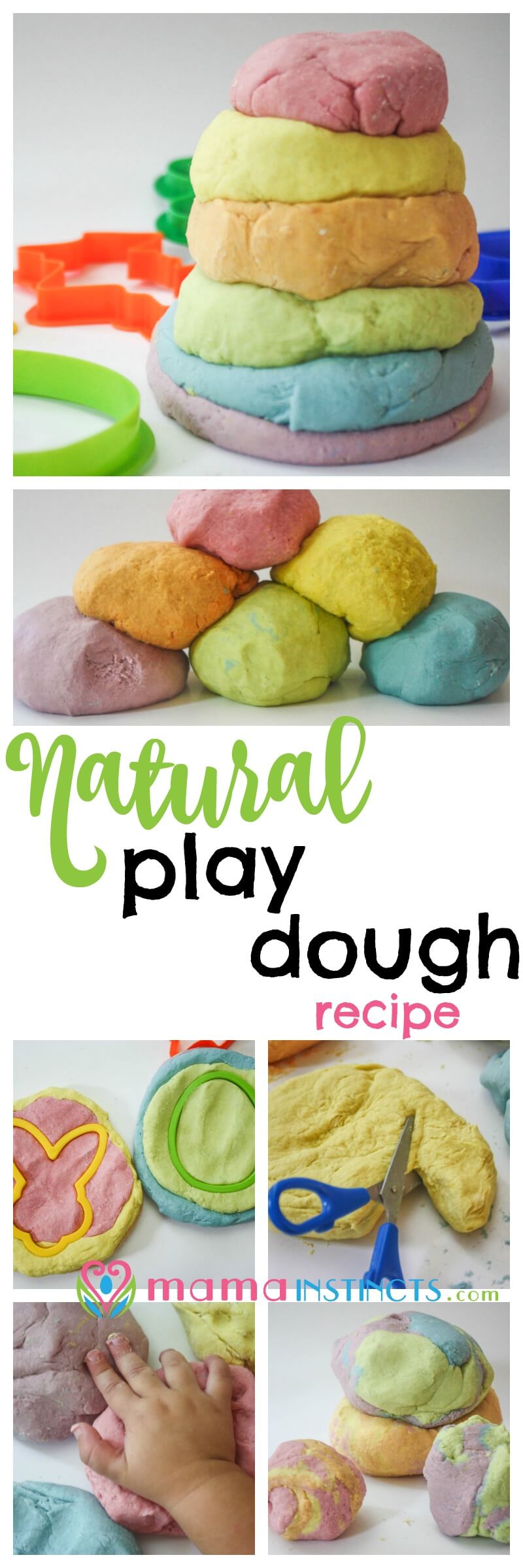 Try this recipe and stop worrying about your kid putting play dough in their mouth. It's safe, non-toxic and easy to make. The best part is that it’s made with ingredients you find in any kitchen. Try this natural play dough recipe today or pin it for later.