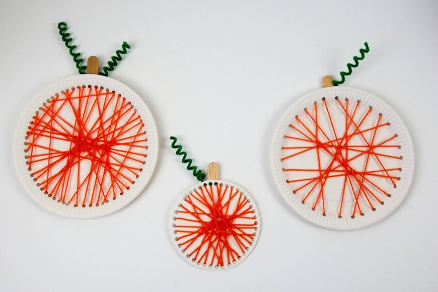 Pumpkin-paper-plate-lacing-craft-1