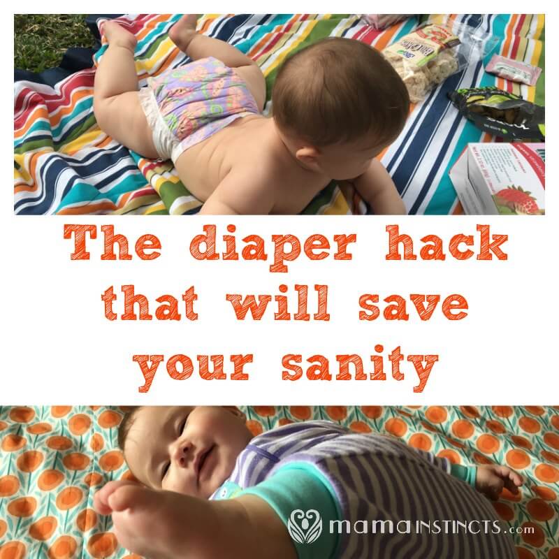Do you have a baby that tries to move or kicks you as soon as you try to change his diaper? Then try this hack to get him to be still while you change his diaper.