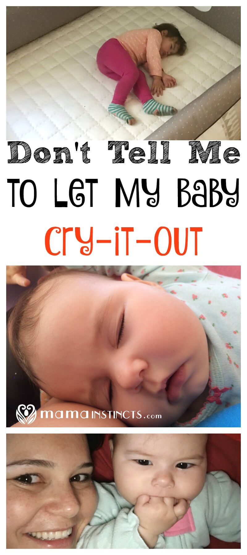 Stop listening to what other people are saying and start listening to your instincts. If sleep training your baby doesn't feel right, stop doing it. Just because someone said you baby your should cry it out, it doesn't mean that's right. Here's what I've always wanted to say when other people recommend this practice.