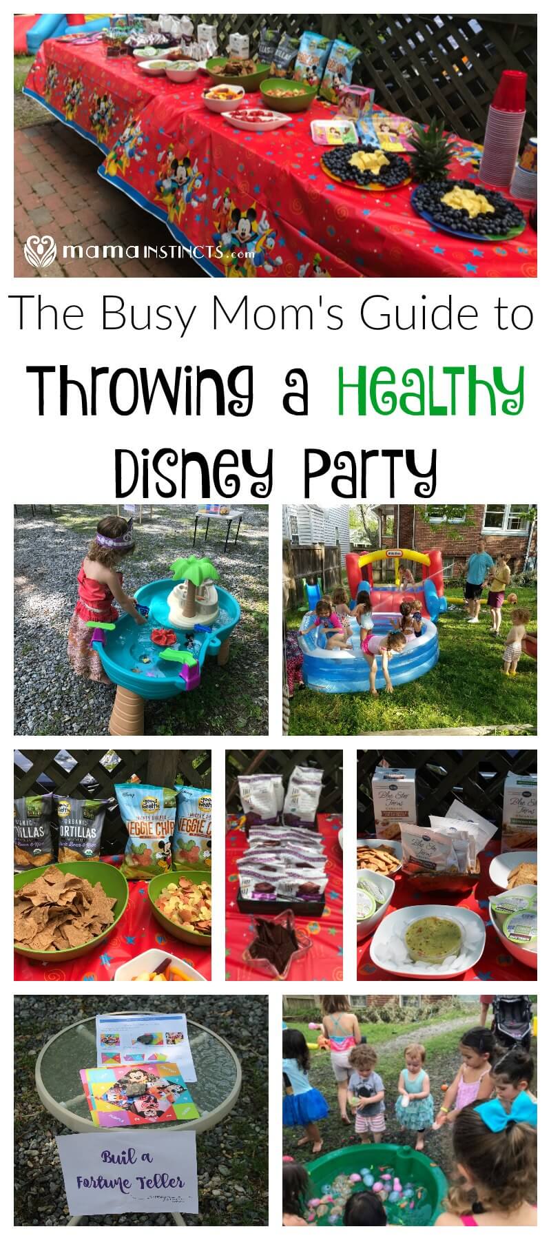 Who says you need lots of time and skills to throw a Disney themed party? Check out this tutorial with ideas on how to throw a Disney party with healthy snacks. #DisneyKids