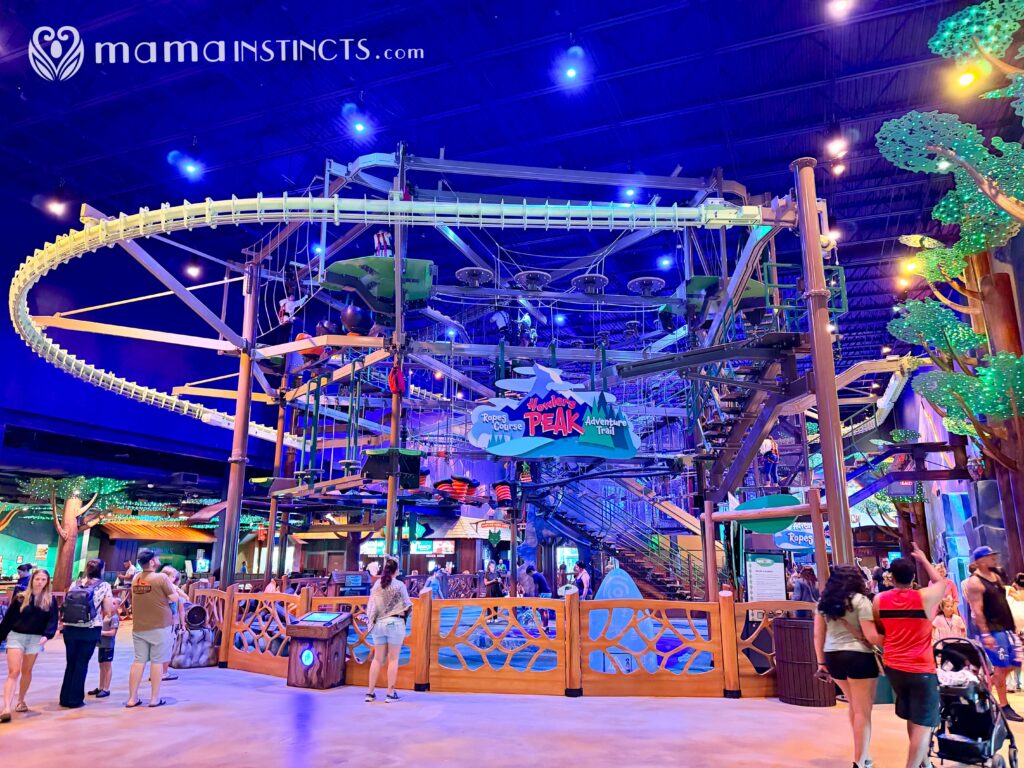 Indoor ropes course at Great Wolf Lodge in Naples, Florida 